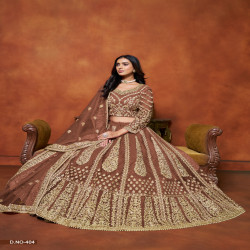 Women's Premium Wedding Net Lehenga Choli with Embroidered Dupatta